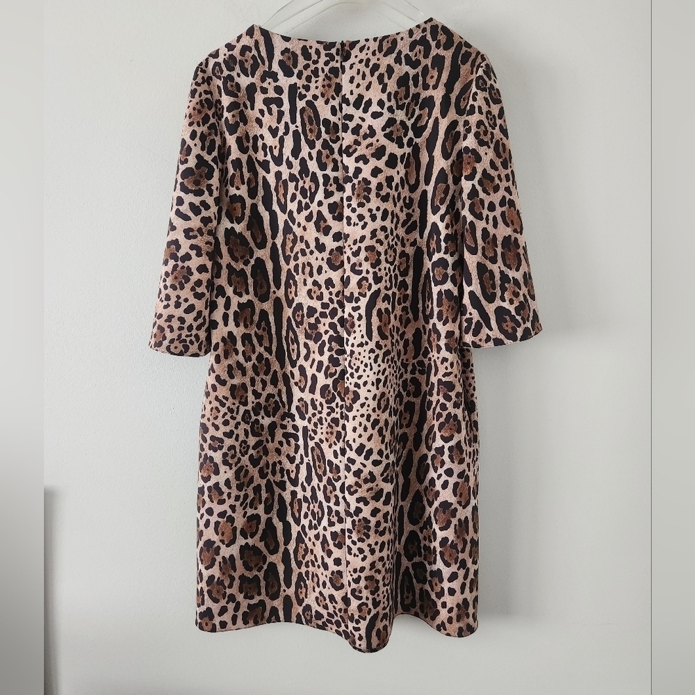 NWT RINASCIMENTO | Leopard print dress a-line brown sz M - Picture 2 of 6